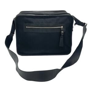 Gucci Nylon x Leather Large Black Shoulder Messenger Bag